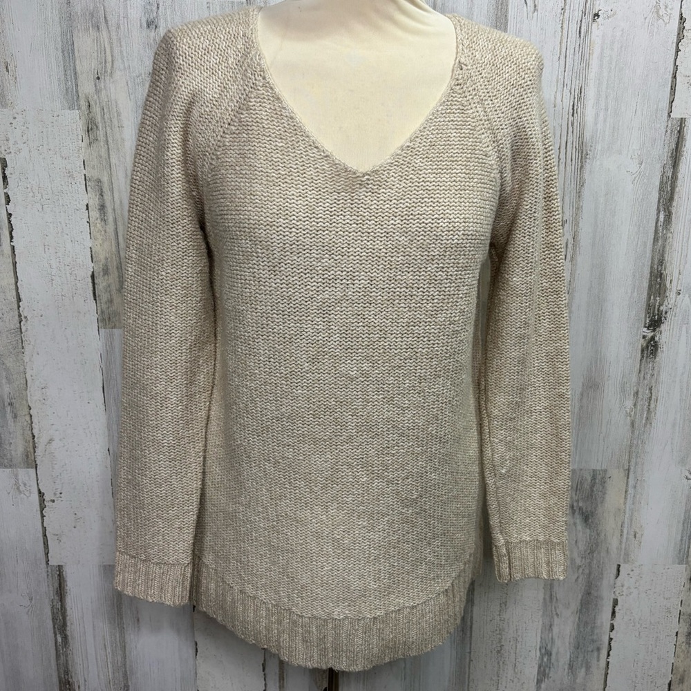 Lauren Ralph Lauren Beige V-Neck Sweater